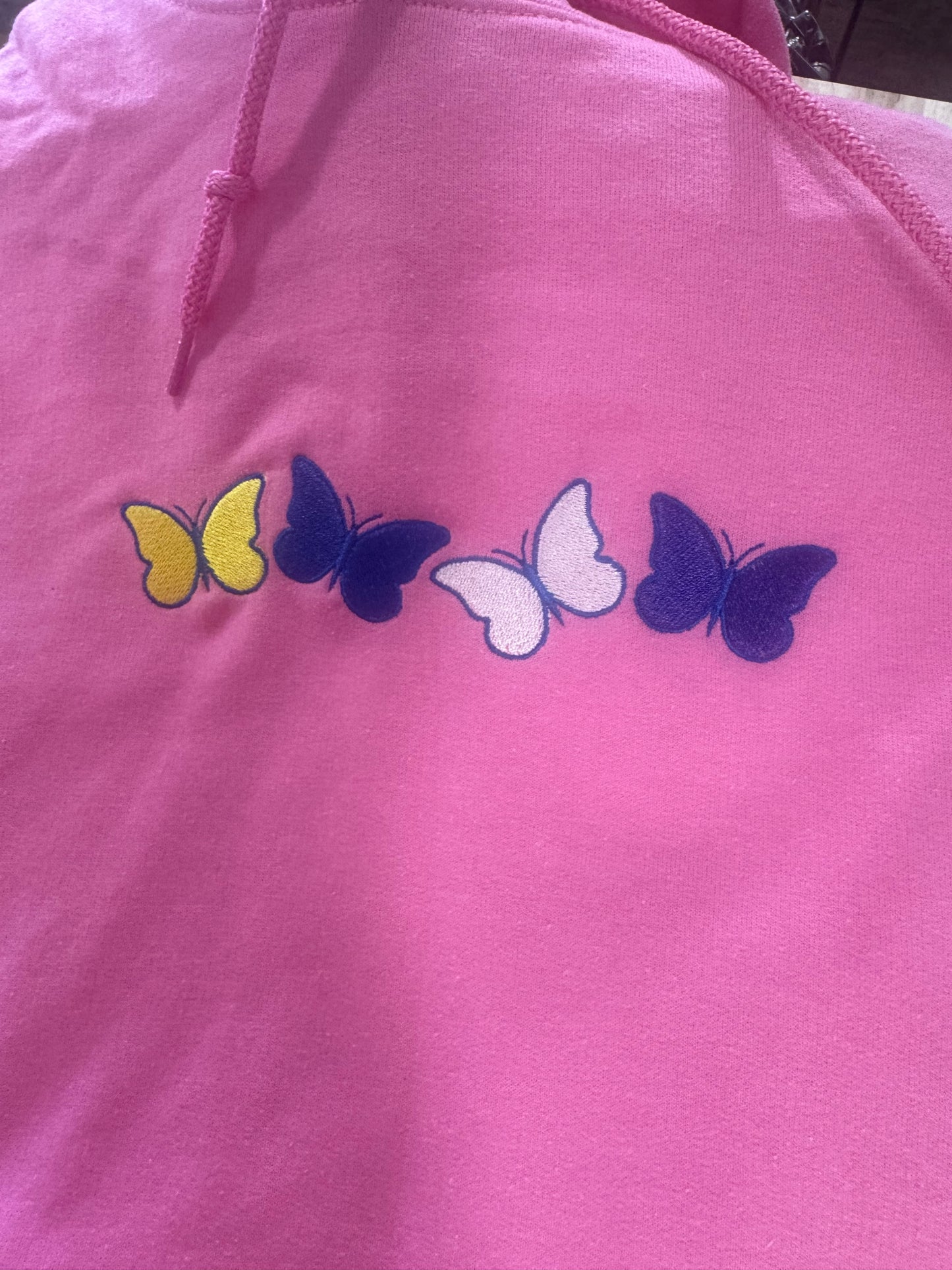 Pink Butterfly Hoodie