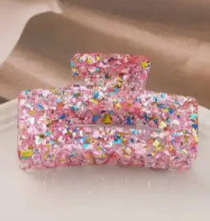 Sparkling Sequins Rectangular Hair Claw Clip