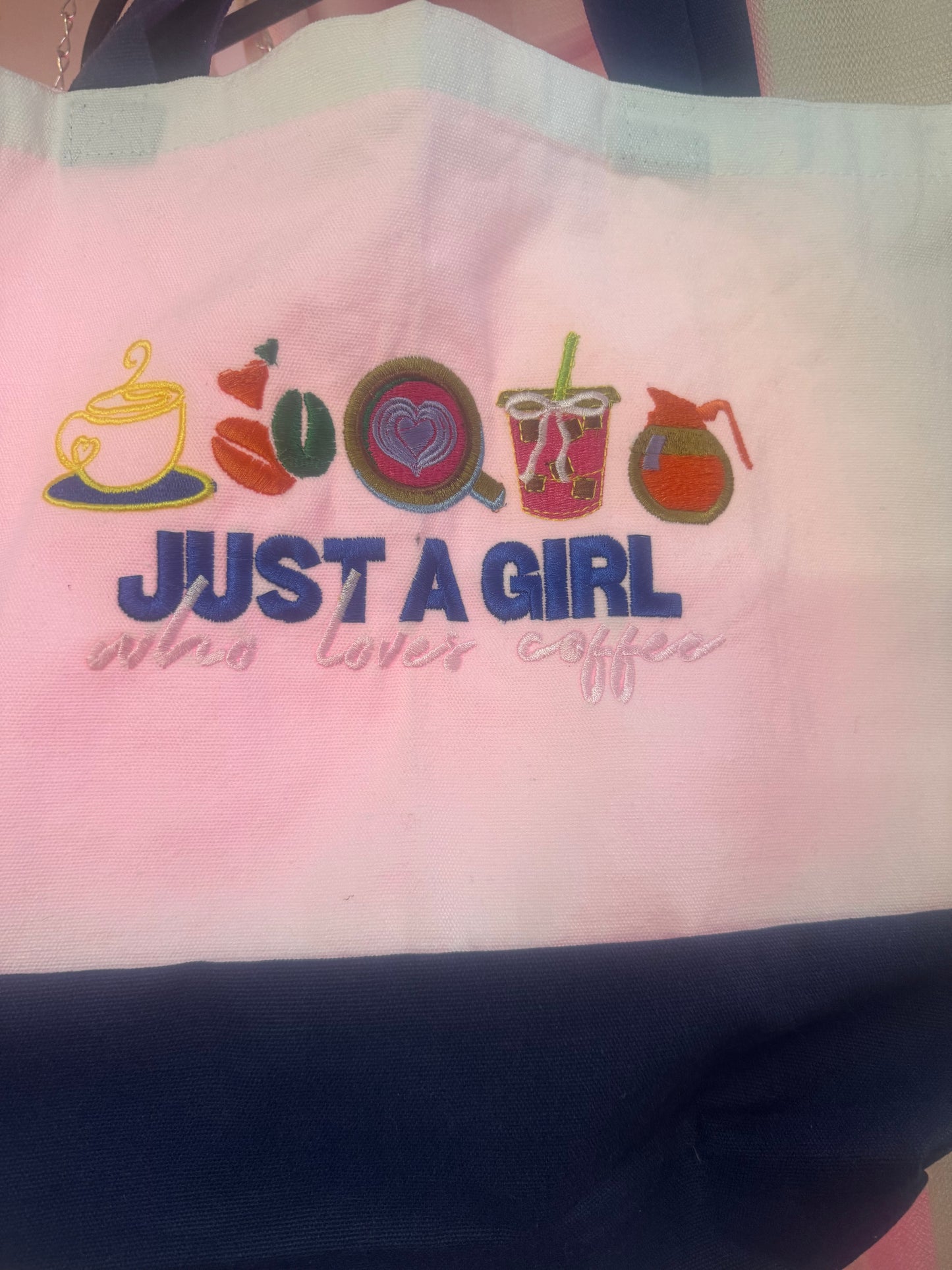 Embroidered Just a Girl Who Loves Coffee