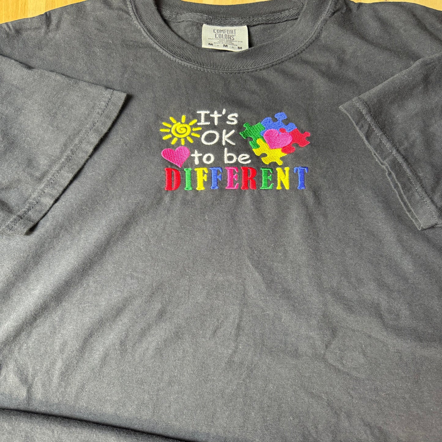 Autism Awareness Embroidered T-Shirt