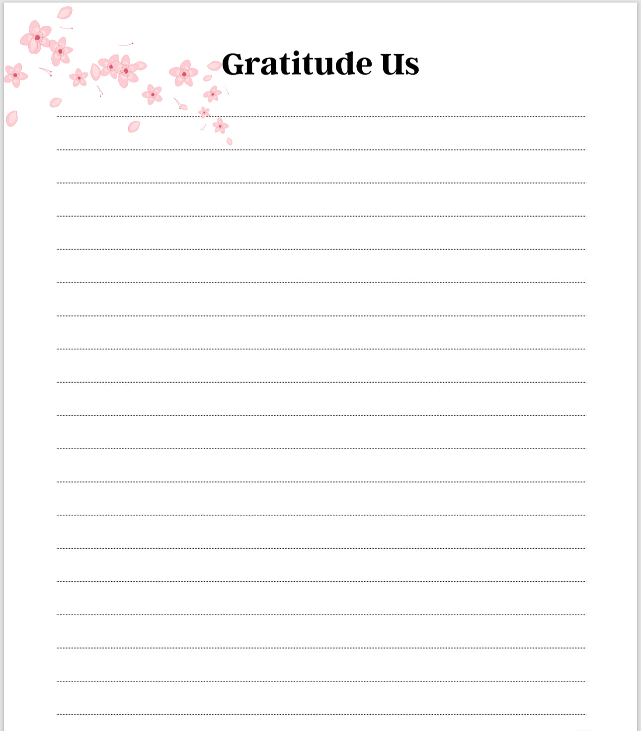Anxiety Journal Template