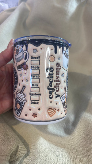 Cafecito y Chisme 12 oz Stainless Steel with Lid - Chocolate