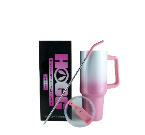 40 oz Holographic Tumbler - Pink Color