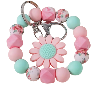 Sunflower Pink Keychain