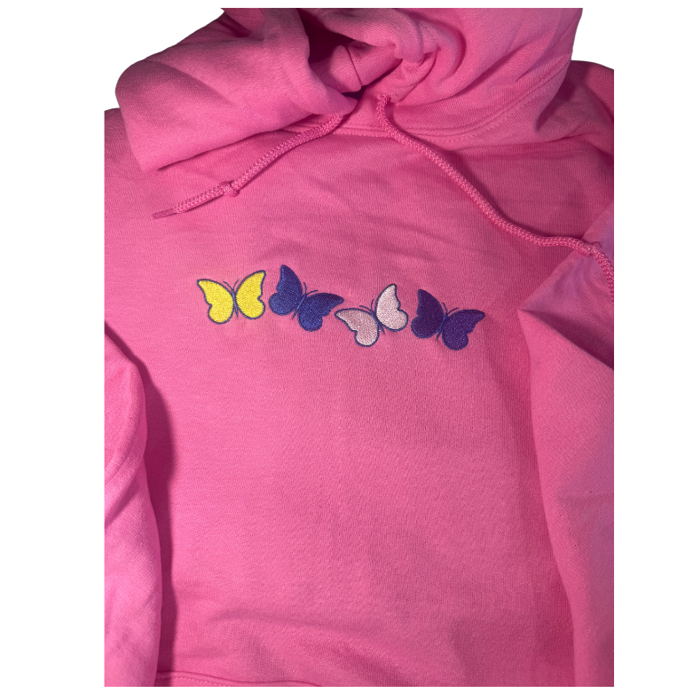 Pink Butterfly Hoodie