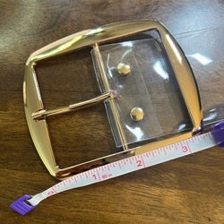 Gold Buckle Clear Belt