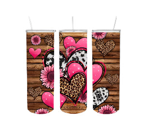 20oz Pink Heart Tumbler Look What I Did by IP
