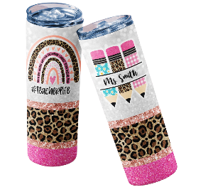 20oz Teacher Tumbler Look What I Did by IP