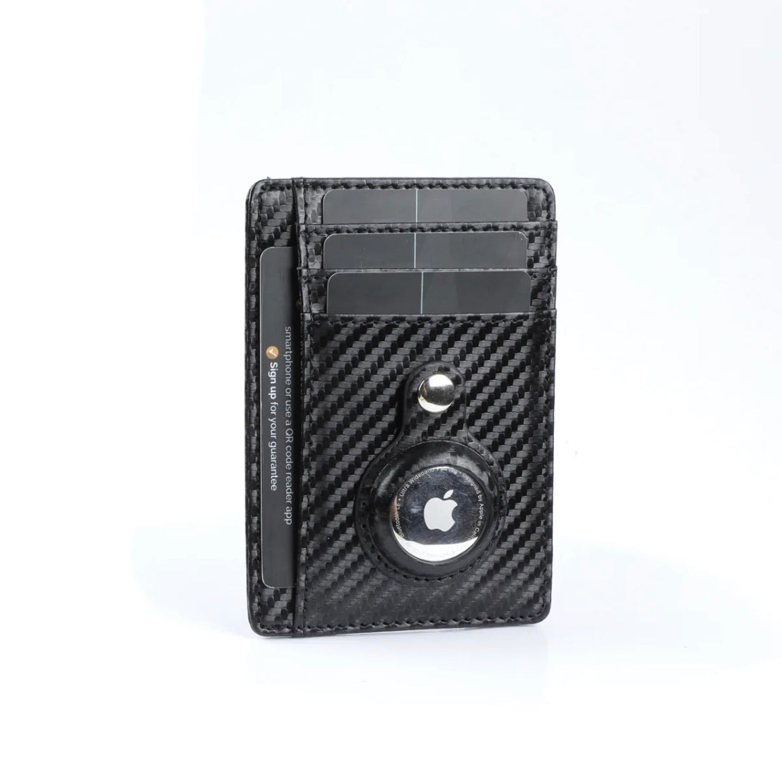 Carbon Fiber Simple and Slim Airtag Credit Card Wallet
