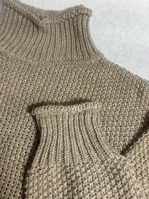 Dropped Shoulder Rolled Hem Sweater