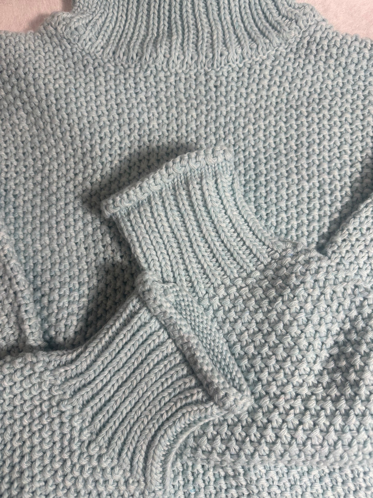 Dropped Shoulder Rolled Hem Sweater