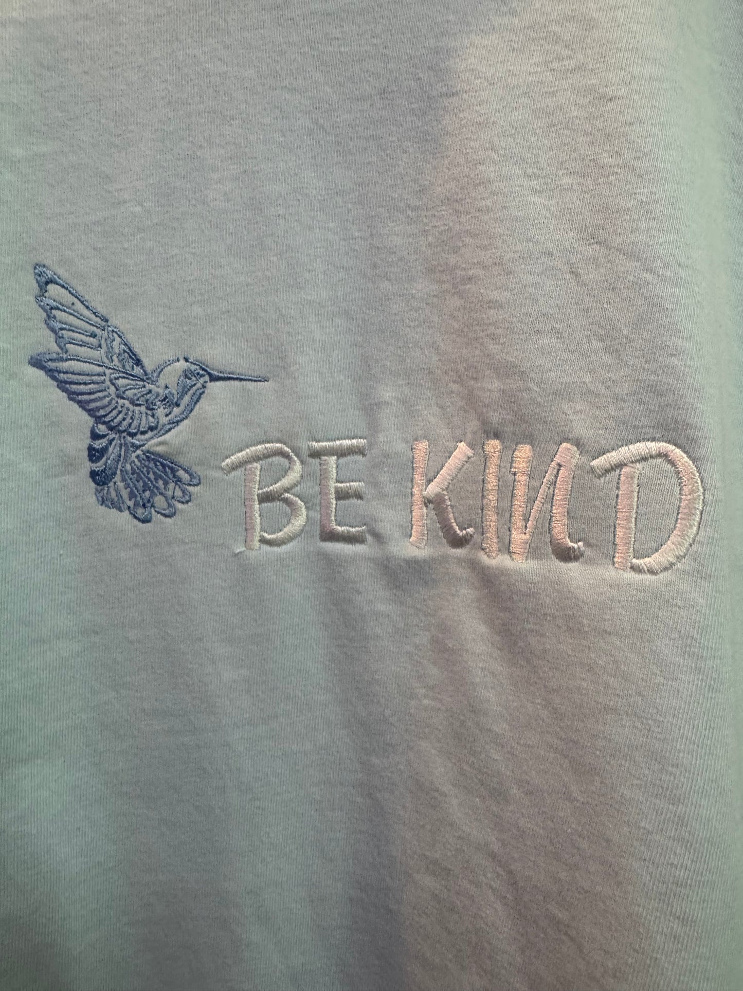 Be Kind with Hummingbird Embroidered