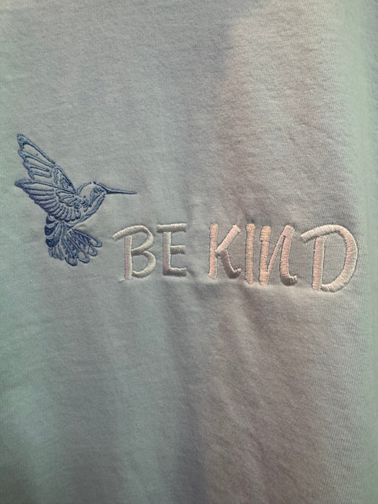 Be Kind with Hummingbird Embroidered