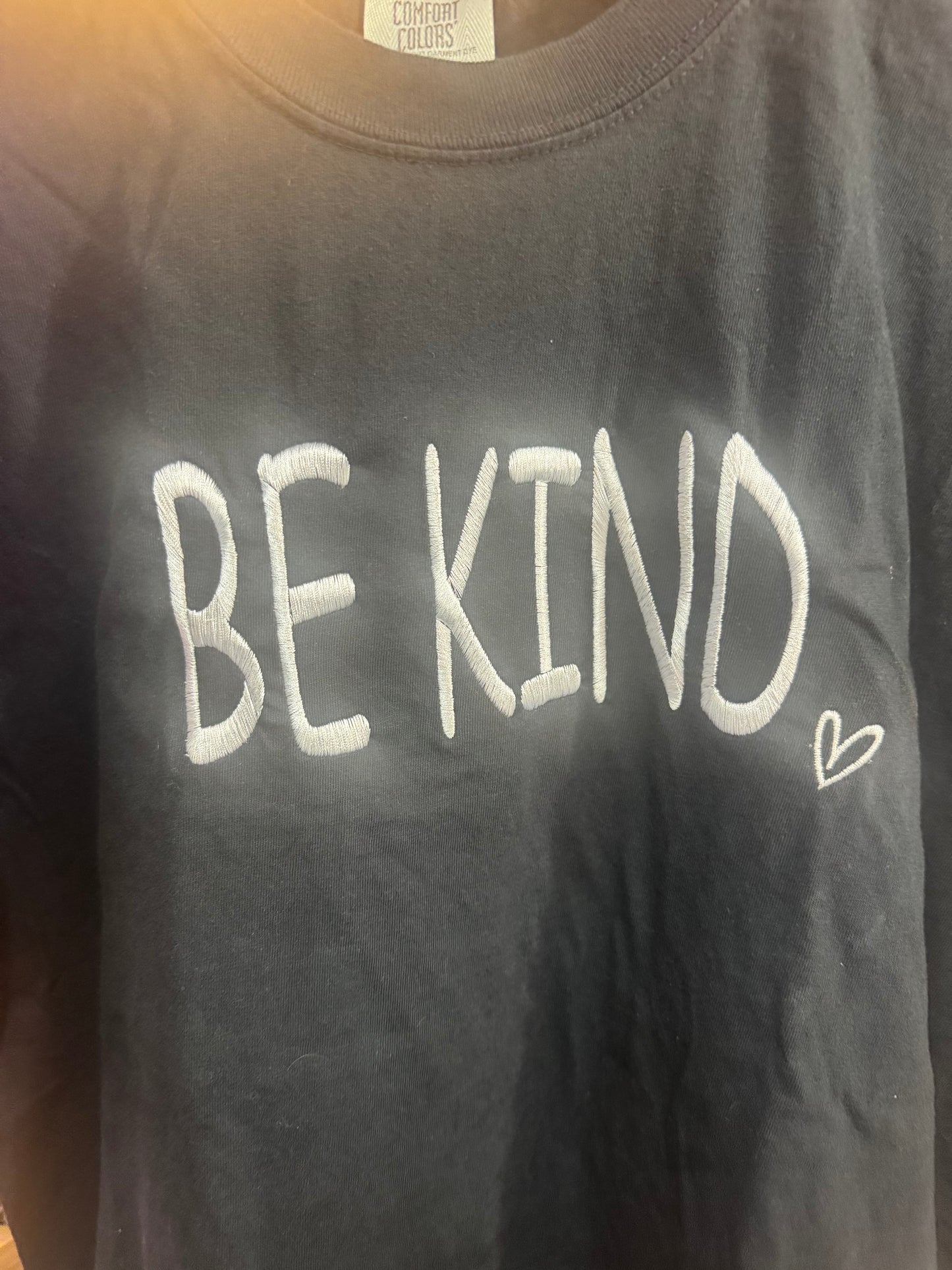 Be Kind w/Heart Embroidered Shirt