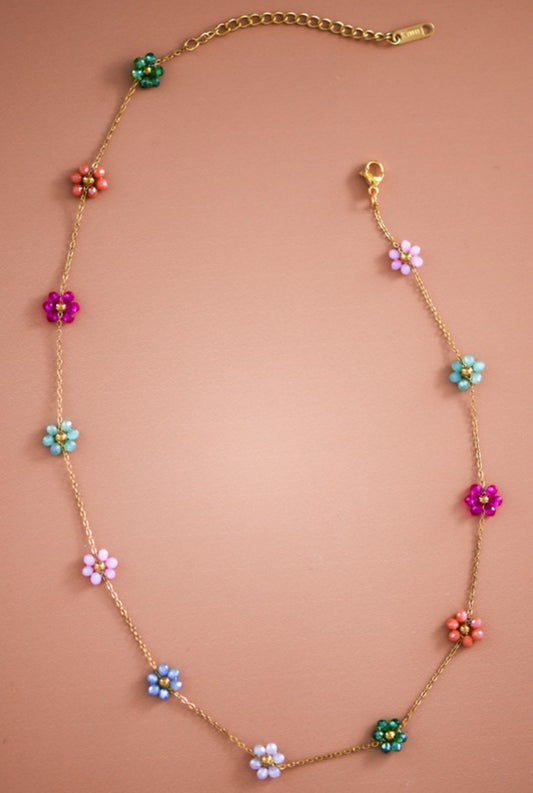 18K Non-Tarnish Stainless Multicolor Chain Necklace