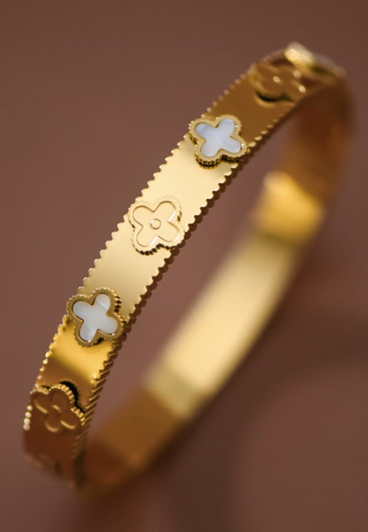18K Waterproof Non-Tarnish Stainless Steel Bangle