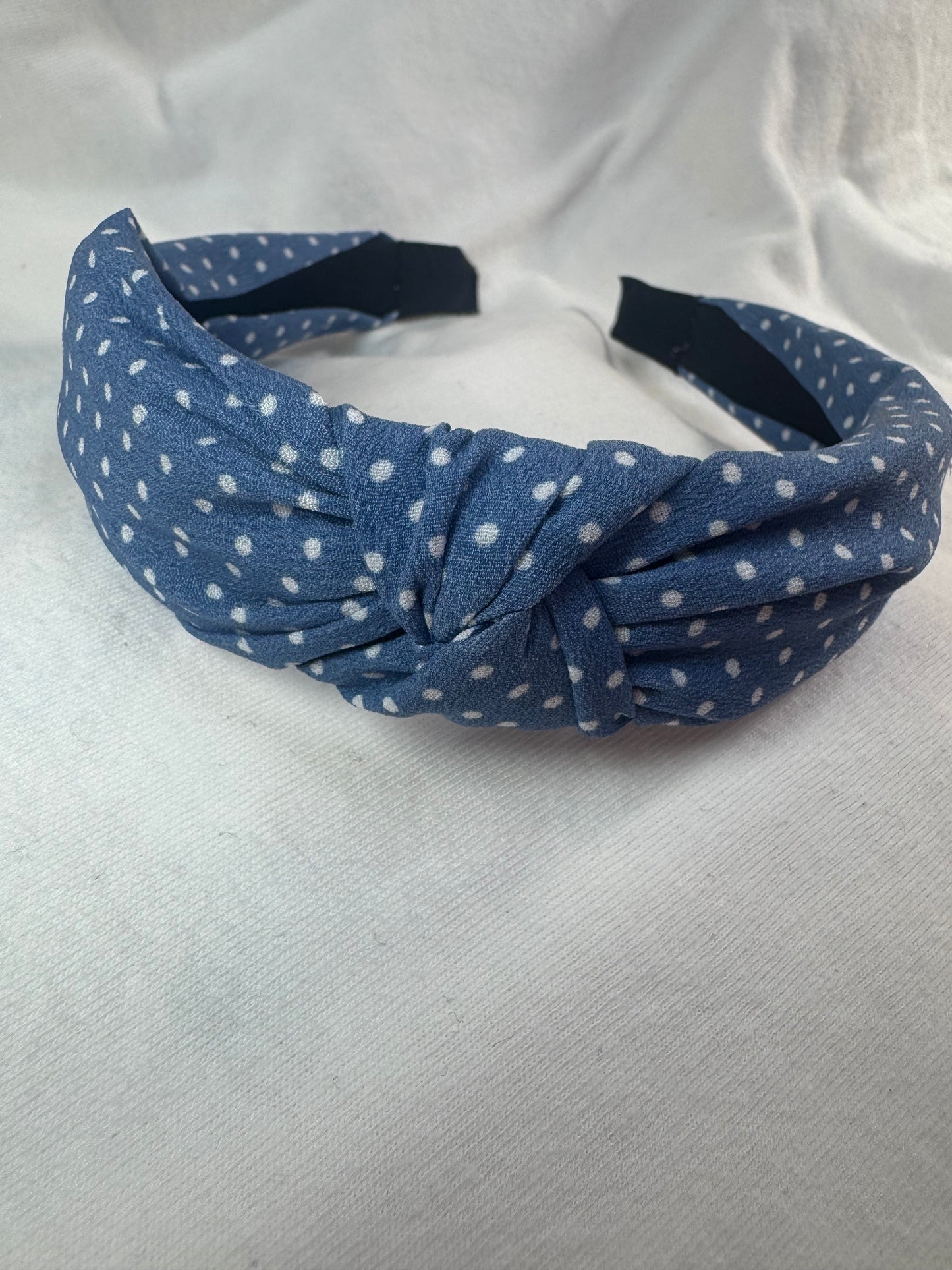 Blue Polkadot Headband