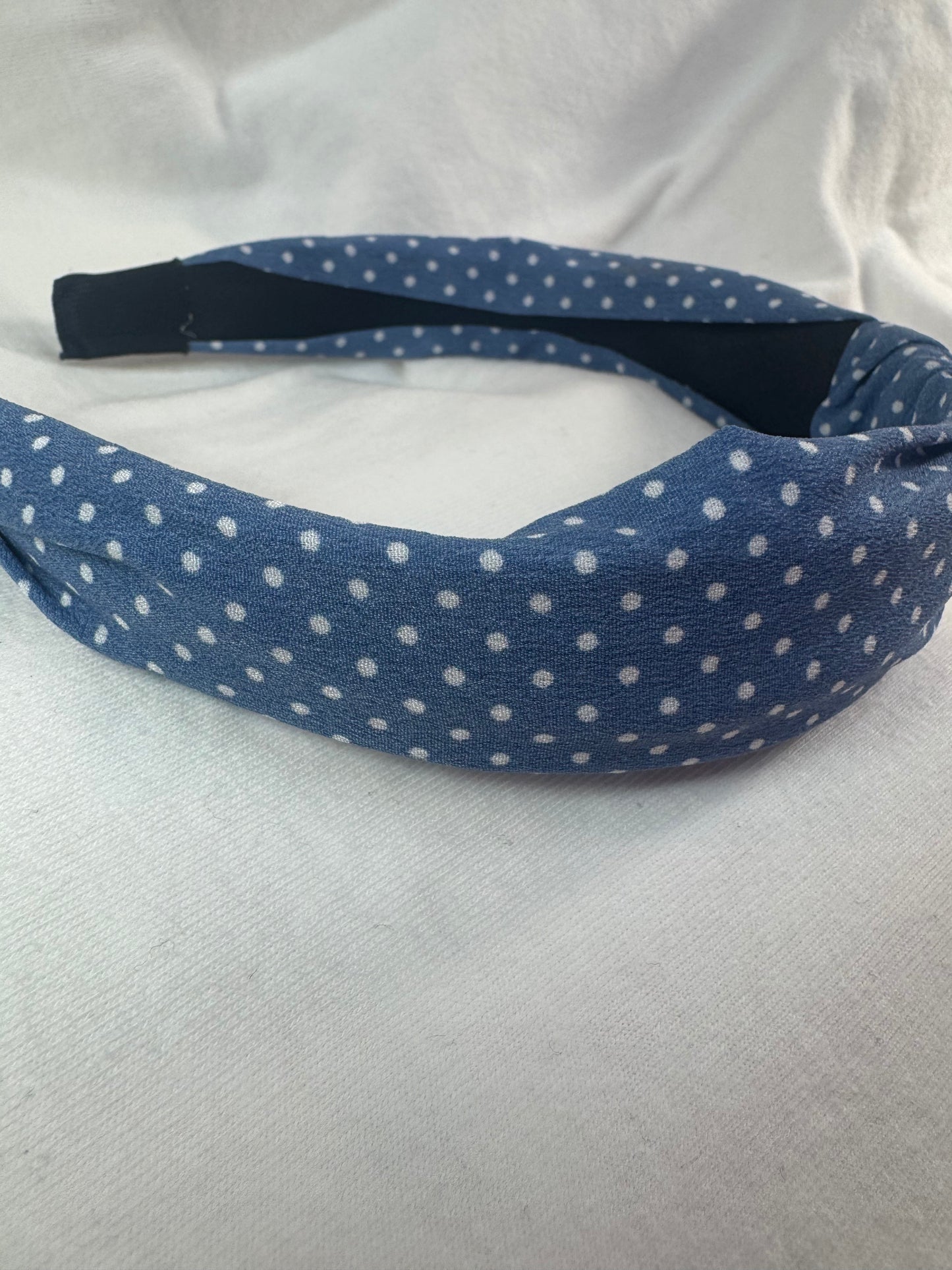 Blue Polkadot Headband