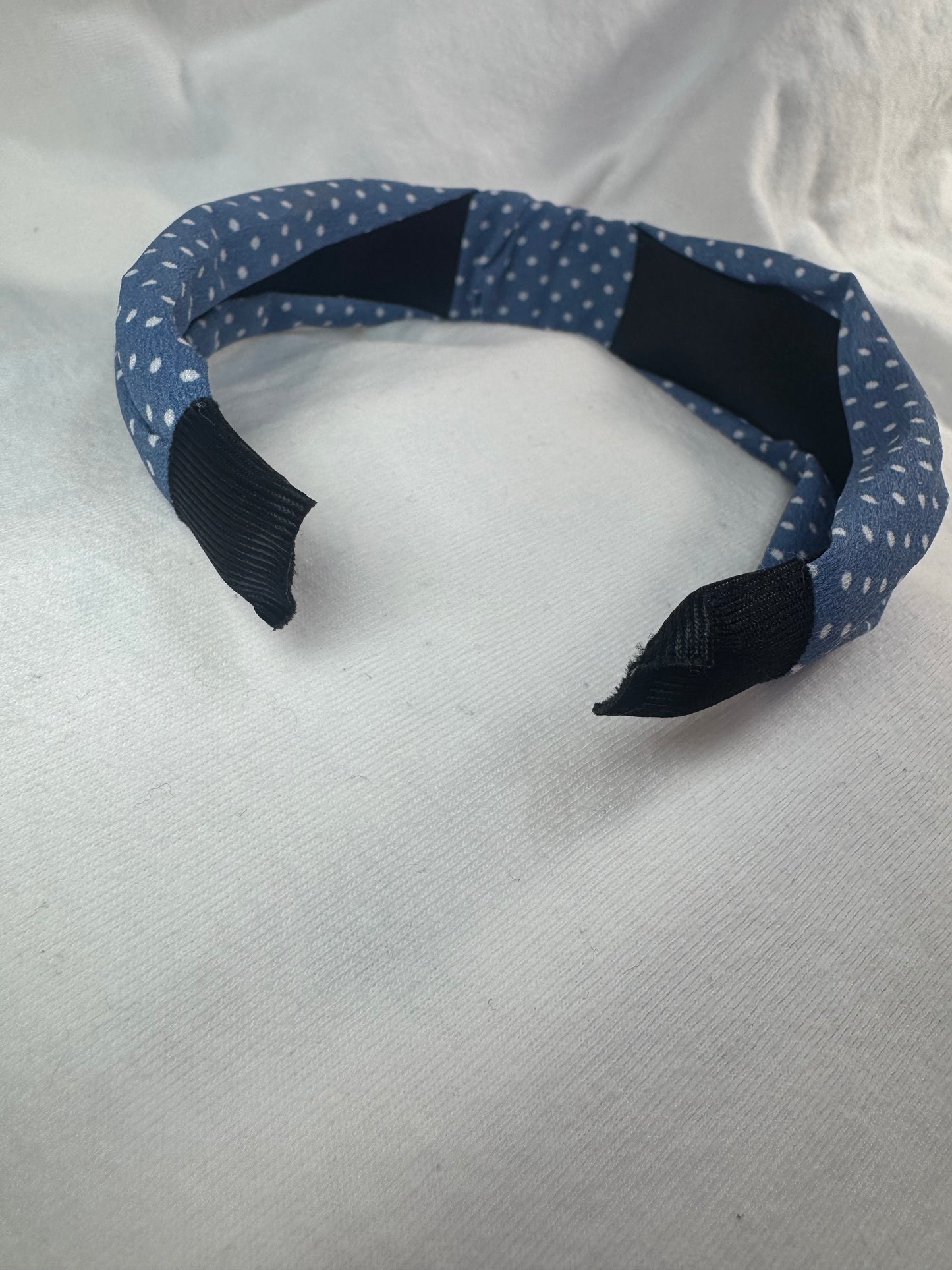 Blue Polkadot Headband