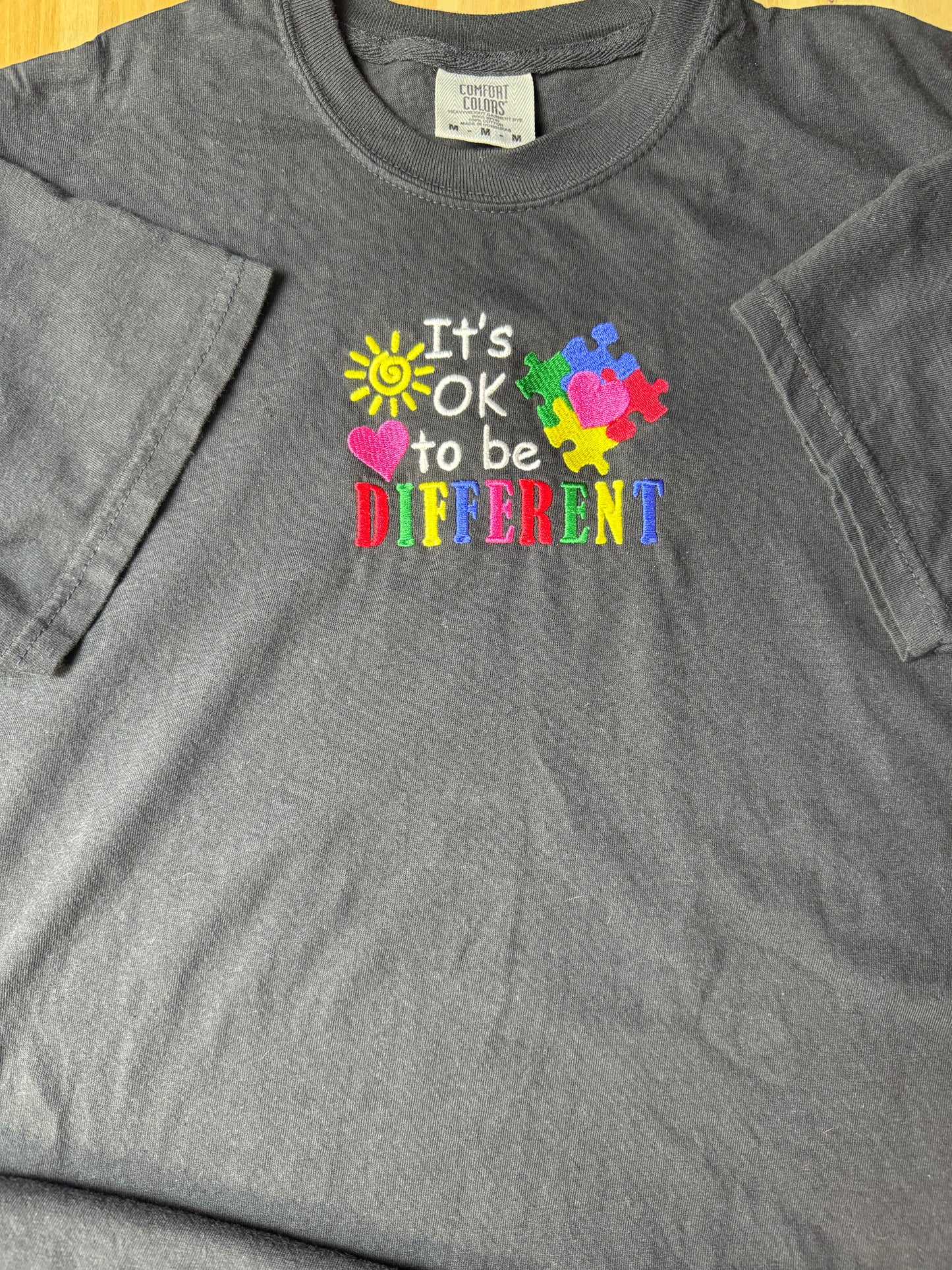 Autism Awareness Embroidered T-Shirt