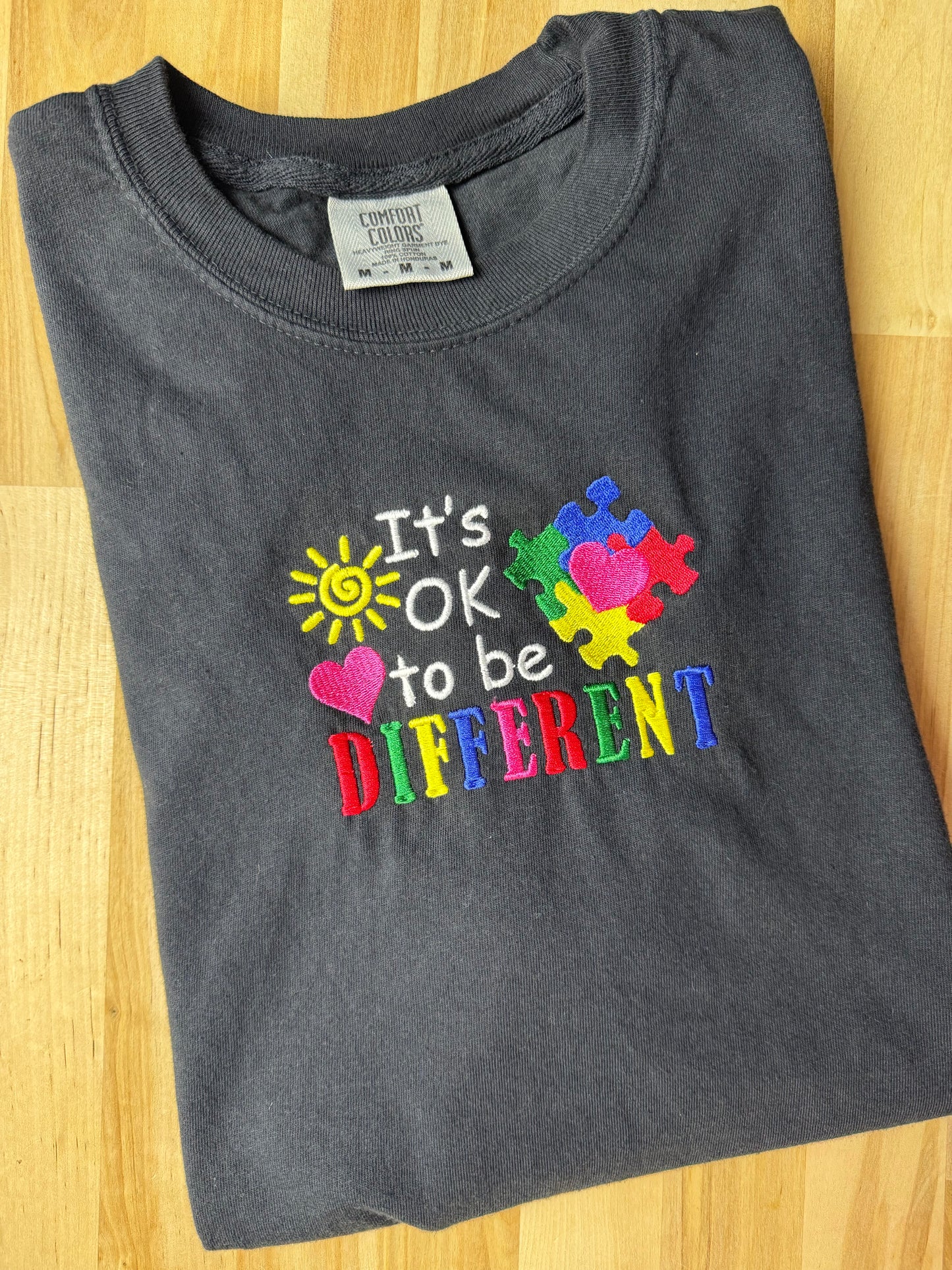 Autism Awareness Embroidered T-Shirt