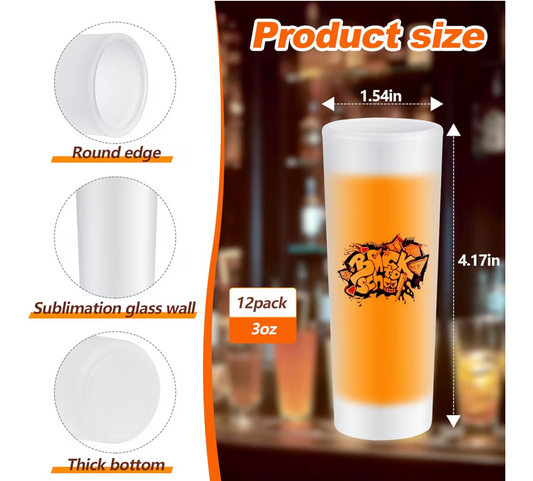 Frosted 3 oz Shot Glass