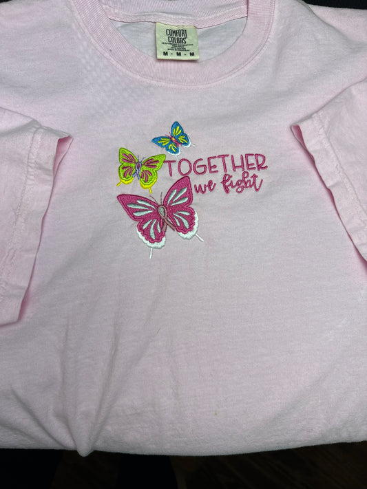 Cancer Awareness Embroidered Shirt