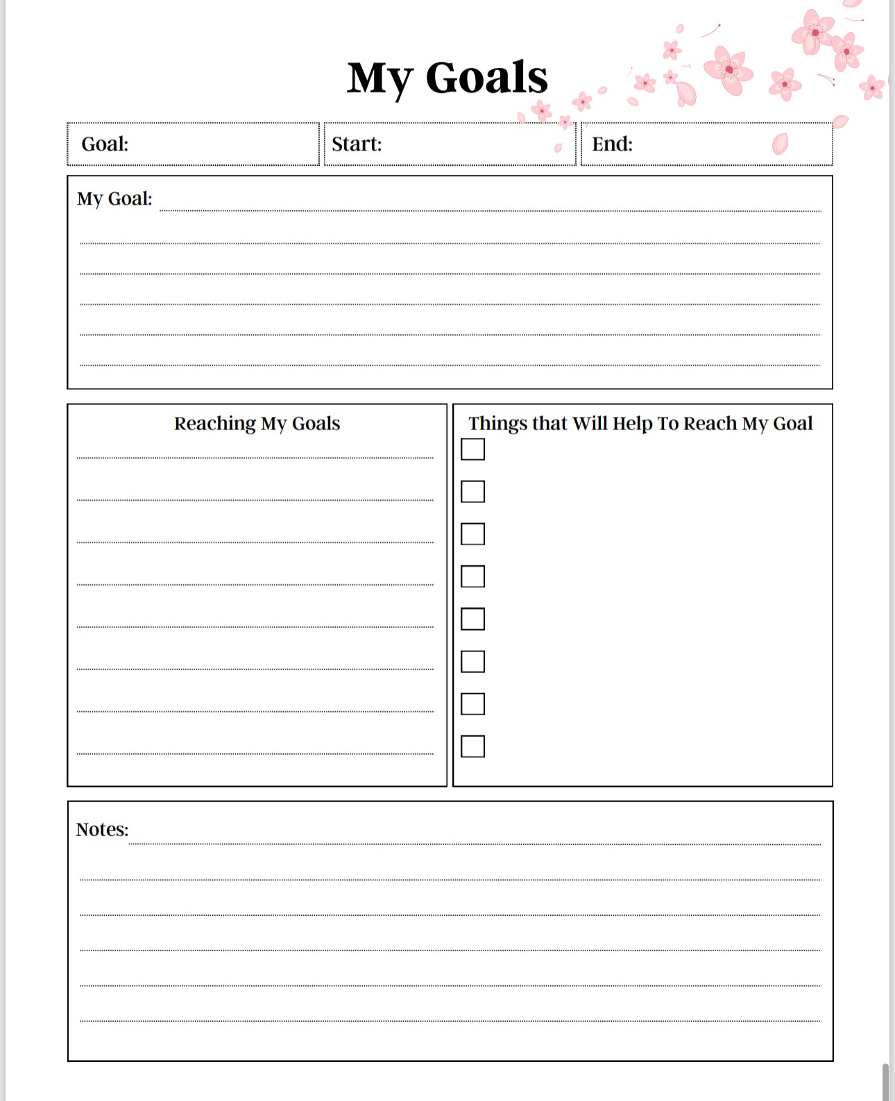 Anxiety Journal Template