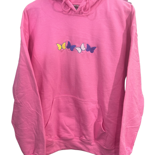 Pink Butterfly Hoodie