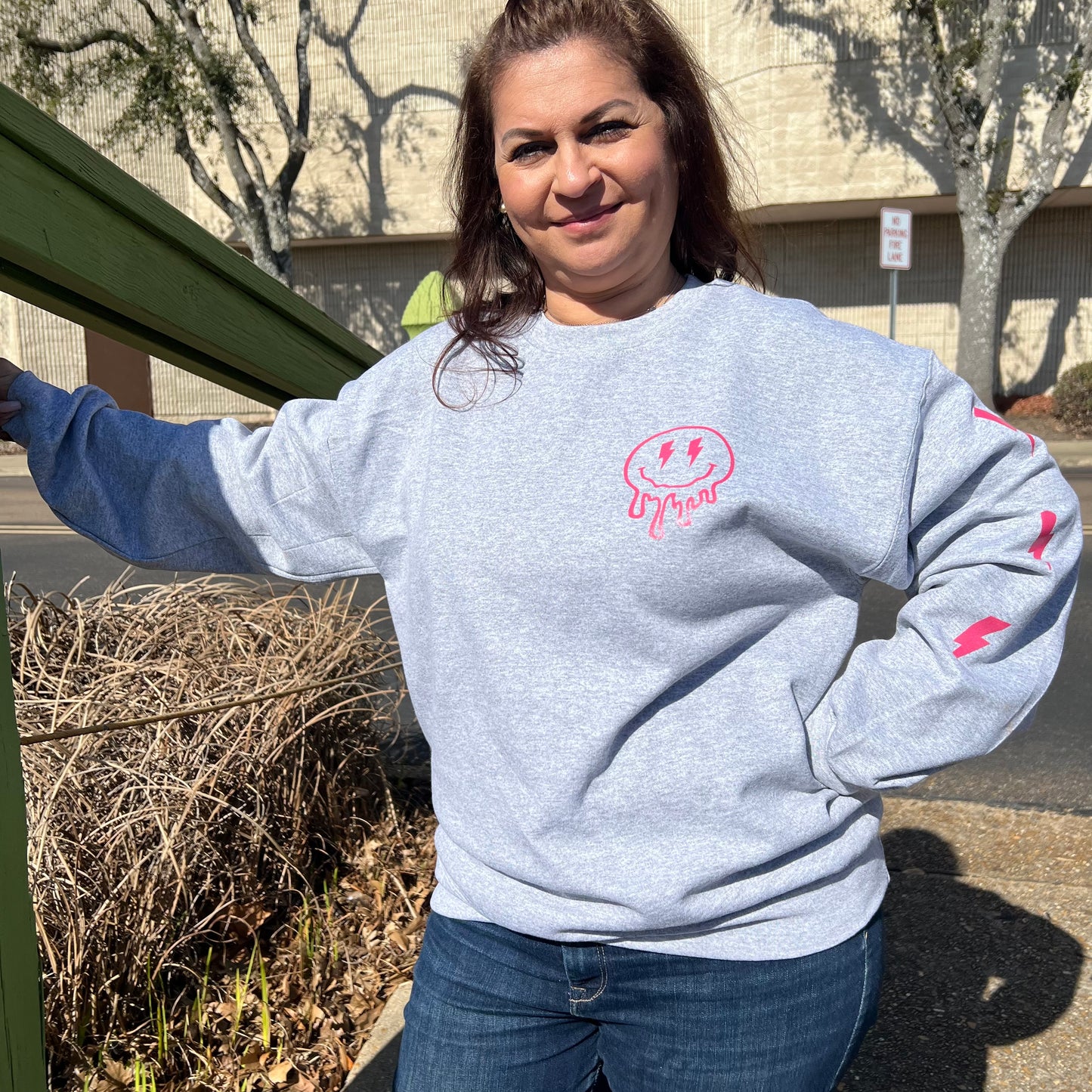Smiley Lightening Crewneck